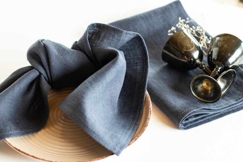 Dark Gray Cloth Napkins Bulkgraphite Napkins Linen Napkins Etsy