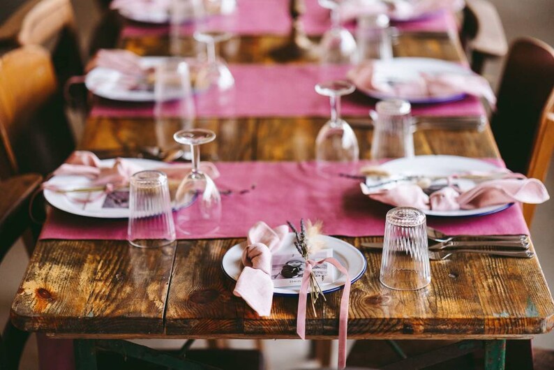 Pastel pink napkins, linen napkins, linen napkins set, wedding cocktail napkins, cloth napkins set, unpaper napkins, cloth napkins bulk image 3