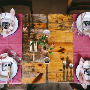 Blush serviette en lin rose ensemble pour dîner table décor Serviettes en lin lavé Rose table de mariage décor Serviettes réutilisables Zéro déchet image 7