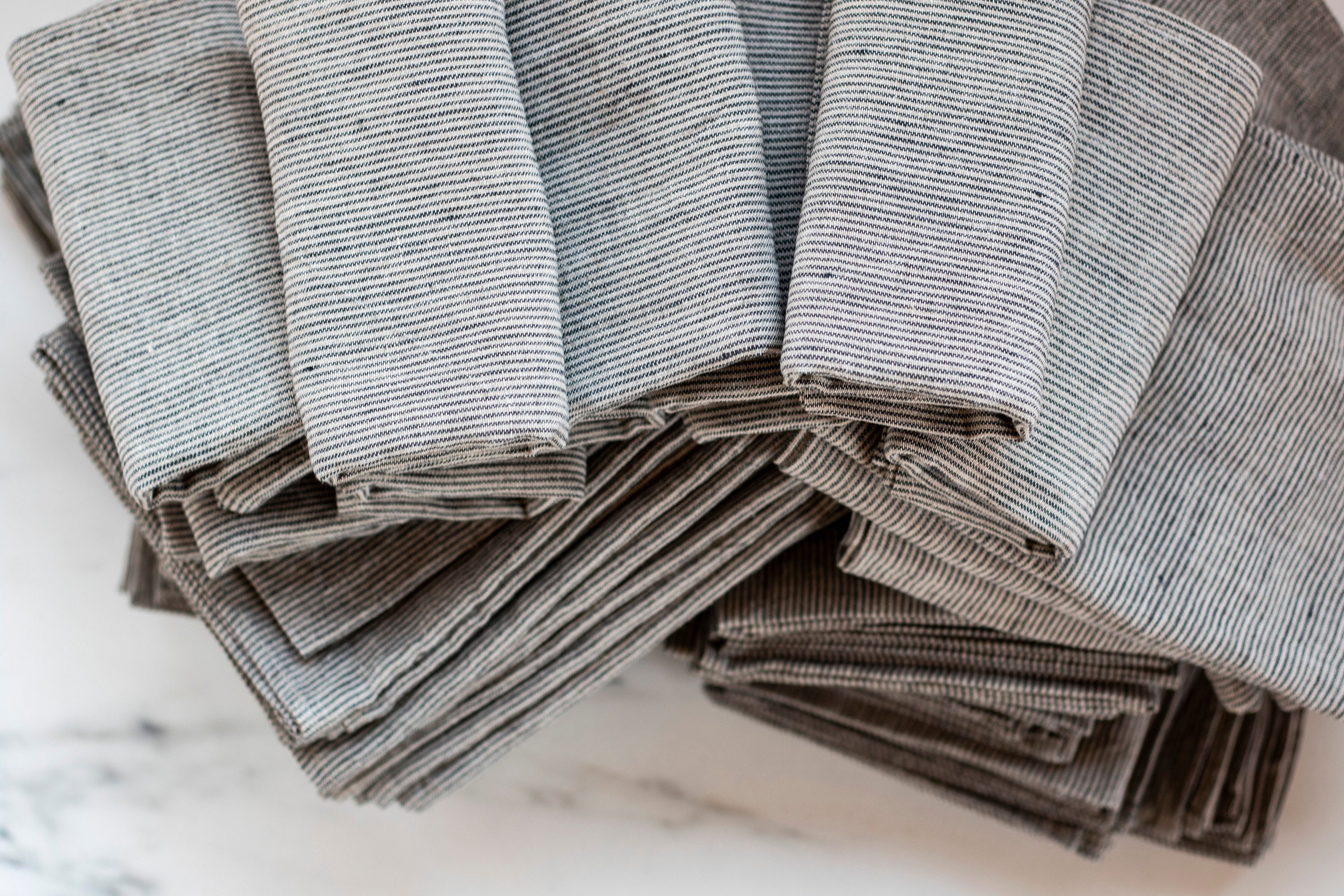Stripy napkins in bulk linen napkins linen napkins set Etsy