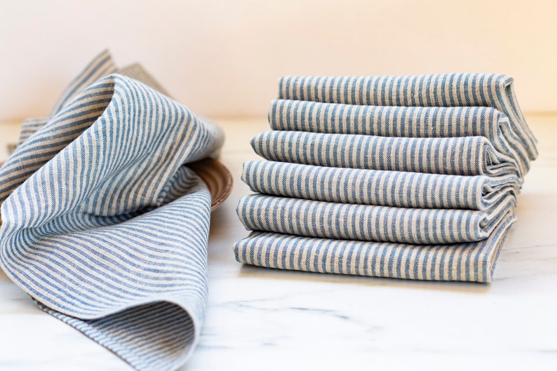 Striped cloth napkins bulk striped napkins wedding napkins Etsy