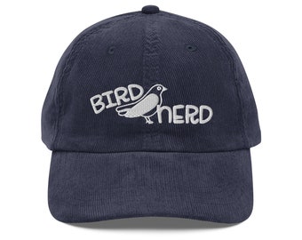 For Birders! Bird Nerd Vintage corduroy cap