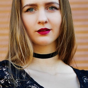 Summer Jewelry Choker Necklace Black Choker Set Velvet Choker Necklace 90s Leather Choker for Woman Simple Choker Black Choker Thin under 10