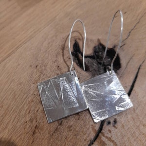 Silver “little papers” earrings