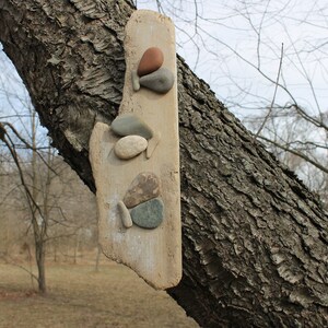 Beach Stone Butterflies on Driftwood Wall Decor