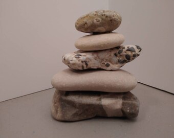 Fossil Soup Cairn (Stacked Rocks/Beach Stones)