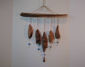 Waves of Driftwood Knots Windchime