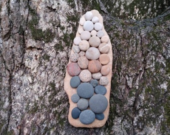 Ombre Joyful Earth Tone Beach Stones (Wall Art)