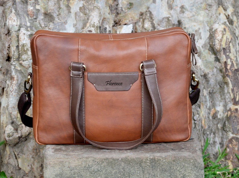 Brown Vintage Style Handcrafted Leather Satchel Messenger Laptop Shoulder Bag