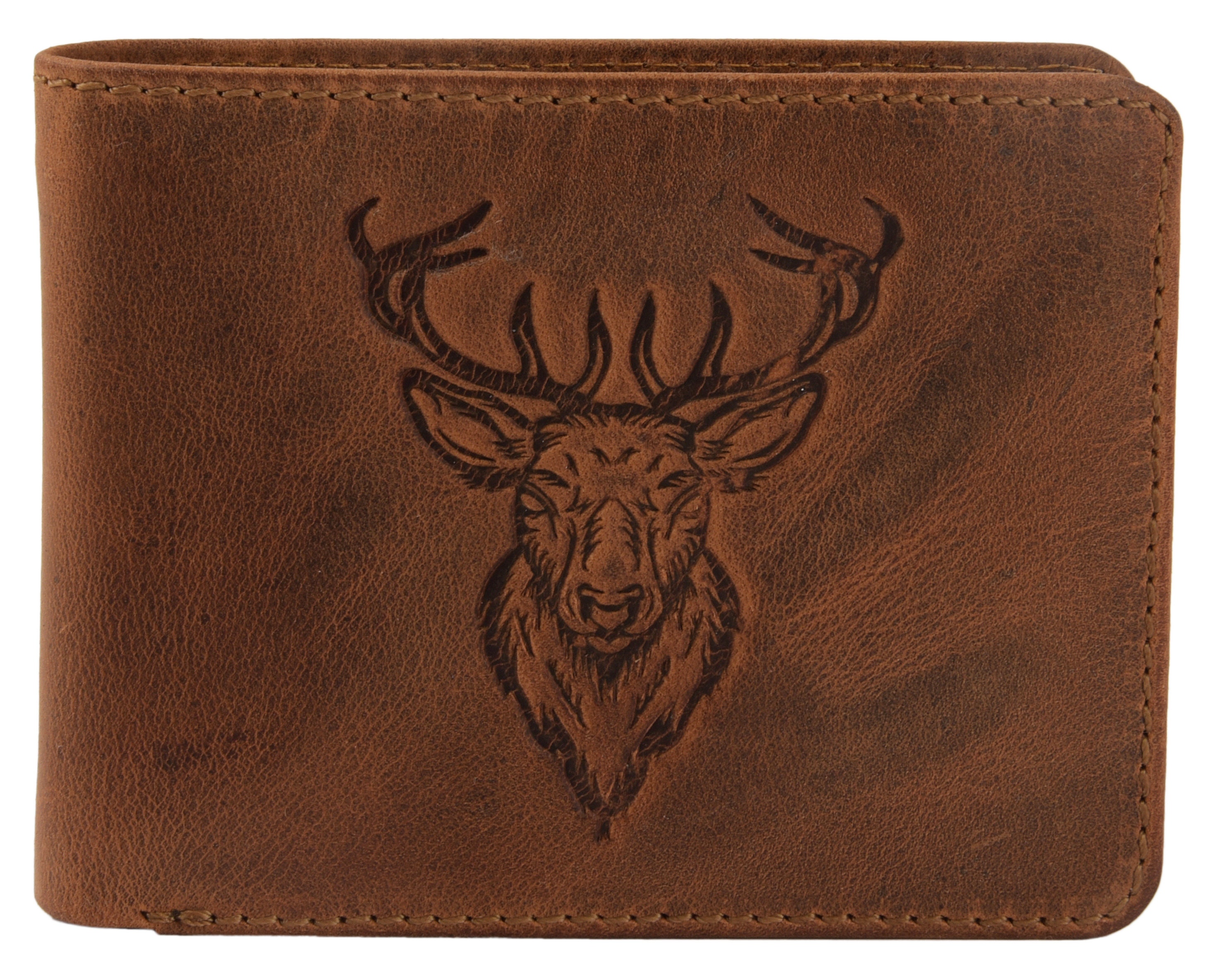 Deer Embossed Genuine Leather Wallet with added RFID Etsy
