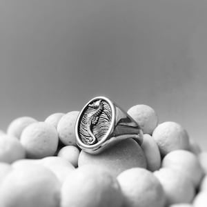 Marine ring, Women's ring, Seahorse ring, Silver ring, Handcrafted ring