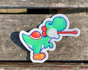 Yoshi licking vinyl sticker - mario - Nintendo