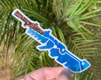 Holographic guardian sword sticker botw totk