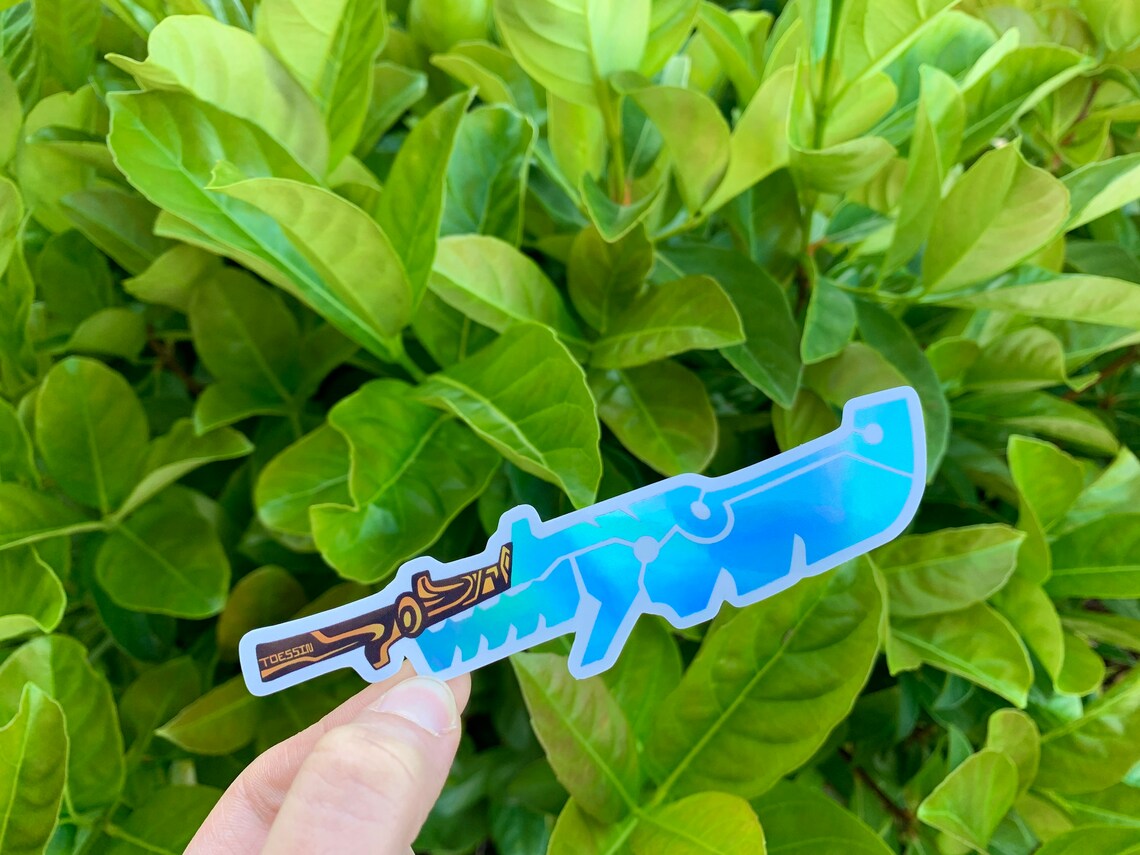 Holographic Guardian Sword Sticker Botw Etsy