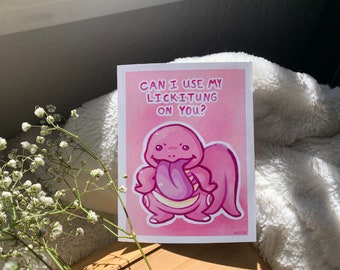 Lickitung print / card