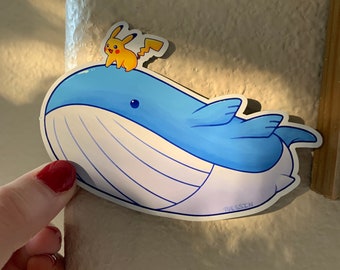 Pikach riding wailrd magnet
