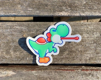 Yoshi licking vinyl sticker - mario - Nintendo