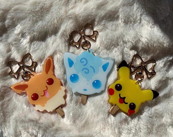 Eeve pkachu vulpicks Pokmon popsicle keychains