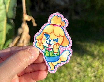 Isabelle animal crossing sticker nintendo switch gameboy