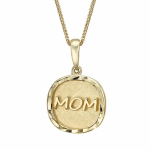 14K Solid Gold Necklace For Mom, Mothers Day Necklace, Mothers Pendant, Mother&#39;s Day Gift, Mothers Day Presents, Mothers Day Necklace