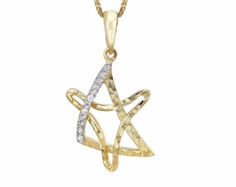 14k Gold Magen David Necklace,Jewish Star Necklace, Diamond Star Of David, Star Of David Chain, Special Magen David, Judaica Jewelry