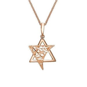 Wisiorek Gwiazda Dawida, Unikalny Żydowski Naszyjnik Gwiazda, Naszyjnik Magen David, Biżuteria Judaica, Prezent na Walentynki