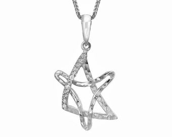 14k Gold Magen David Necklace,Jewish Star Necklace, Diamond Star Of David, Star Of David Chain, Special Magen David, Judaica Jewelry