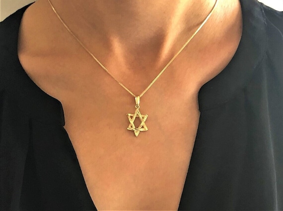 Buy Eymi Men's Stainless Steel Jewish Star of David Necklace - Magen David  Hexagram Pendant 19.7 inch Online at desertcartINDIA