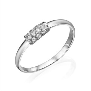 14k Solid Gold Dainty Diamonds Ring, Delicate Ring, Boho Diamonds Ring, Unique Gold Ring, Modern Gold Ring, Everyday Ring