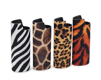 Realistic Animal Fur Pattern Print Lighter Case Sleeve, Reusable Lighter Holder, Stylish Protective Cover, Gift for Smokers
