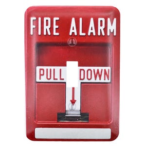 Novelty Fire Alarm Light Switch Covers and Wallplates, 5" x 3.5" – Toggle, Printed Rocker – Decorative Wallplates