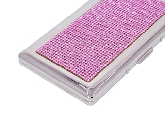 Bling Crystal Rhinestone Cigarette Case for 100s, 120s (Pink)