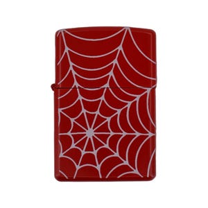 Spider Web Print Metal Oil Lighter – Gothic Web Design Refillable Flip Top Pocket Lighter Bild 8