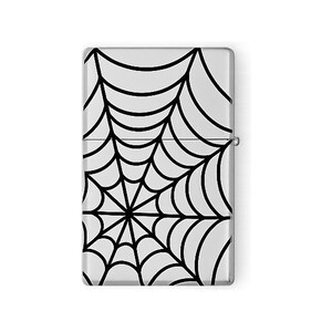 Spider Web Print Metal Oil Lighter – Gothic Web Design Refillable Flip Top Pocket Lighter Bild 6