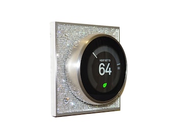 Classy Bling Rhinestone NEST Thermostat Wall Plate / Trim Kit / Back Plate (3rd Generation)