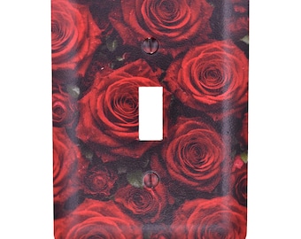 Floral Wall Plate Covers, 5"x3.5" Decorative Wallplates, Flower Light Switch Cover, Botanical Outlet Cover, Cottagecore Decor