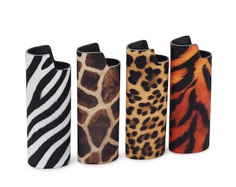 Realistic Animal Fur Pattern Print Lighter Case Sleeve, Reusable Lighter Holder, Stylish Protective Cover, Gift for Smokers
