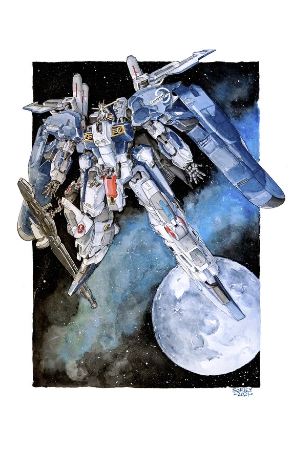 EX-S Gundam (watercolor) Art Print - Etsy