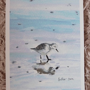 Sanderling on the Shore A4 Print