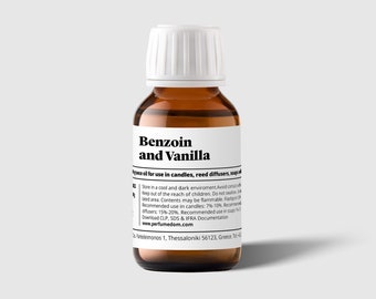 Benzoin and Vanilla Professional Grade Fragrance Oil for candles, diffusers, soaps and lotions