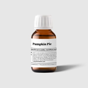 Pumpkin Pie Professional Grade Fragrance Oil for candles, diffusers, soaps and lotions