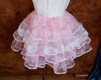Lolita Organza Petticoat Child Size Viviana Iris Pink Kawaii Jfashion Fairy Kei