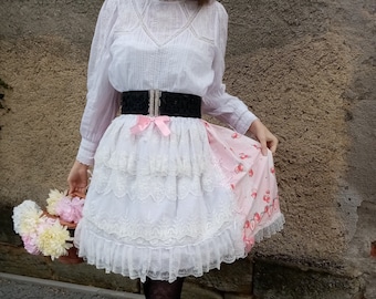 Lolita Japanese Strawberry Skirt II by Viviana Iris Pink Kawaii Jfashion Fairy Kei Sweet Lolita Country Lolita