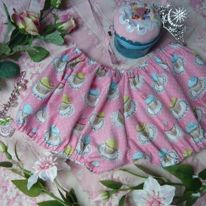 Pink Cupcake Bloomers 2 Lolita Kawaii Jfashion Cloud Print Fairy Kei