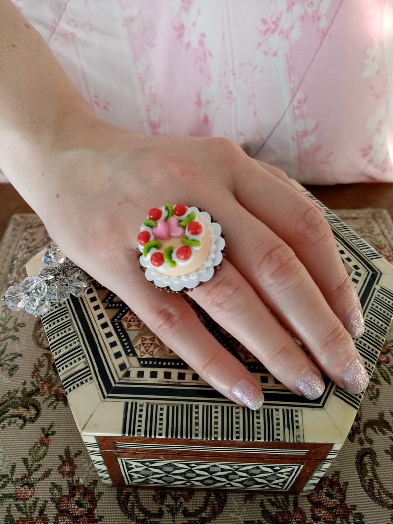 Lolita Sweet Cake Rings Kawaii Fairy kei Jfashion Harajuku