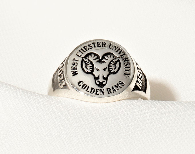 Featured listing image: Custom Class Ring • West Chester Golden Rams Graduation Jewelry