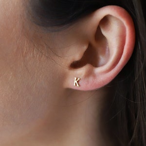 Initial Earrings Rose Gold Etsy Singapore