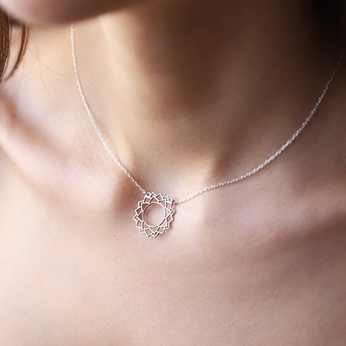 Crown Chakra Necklace Sahasrara Yoga Geometric Handmade Etsy