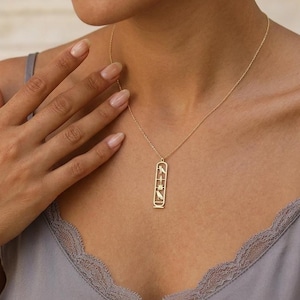 Personalized Sterling Silver Egypt Cartouche Necklace: Hieroglyph Pendant
