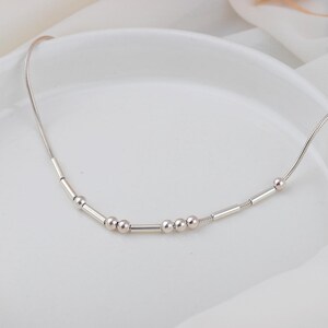 Custom Morse Code Necklace: Sterling Silver Hidden Message Jewelry - Etsy